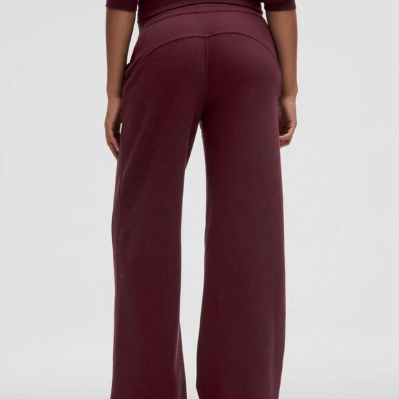 NWT Scuba Mid-Rise Wide-Leg Pant *Regular, Sz S, GARNET - Picture 3 of 8